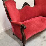 Antique Louis-Philippe velvet sofa