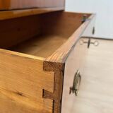 Biedermeier Roll-Top Desk in Cherry Veneer and Brass, 1820
