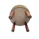 Vintage Pouf/Stool With Ribbed Fabric, 1970s