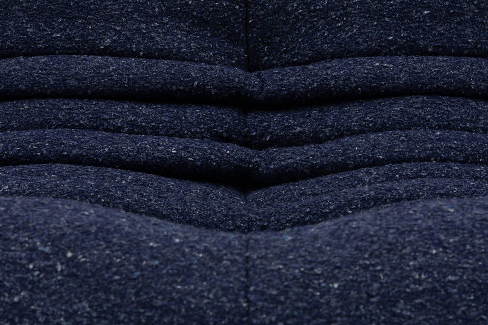 Togo three-seater sofa in dark blue boucle by Michel Ducaroy for Ligne Roset