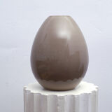 Beige ceramic vase egg shape