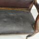 Leather bistro bench