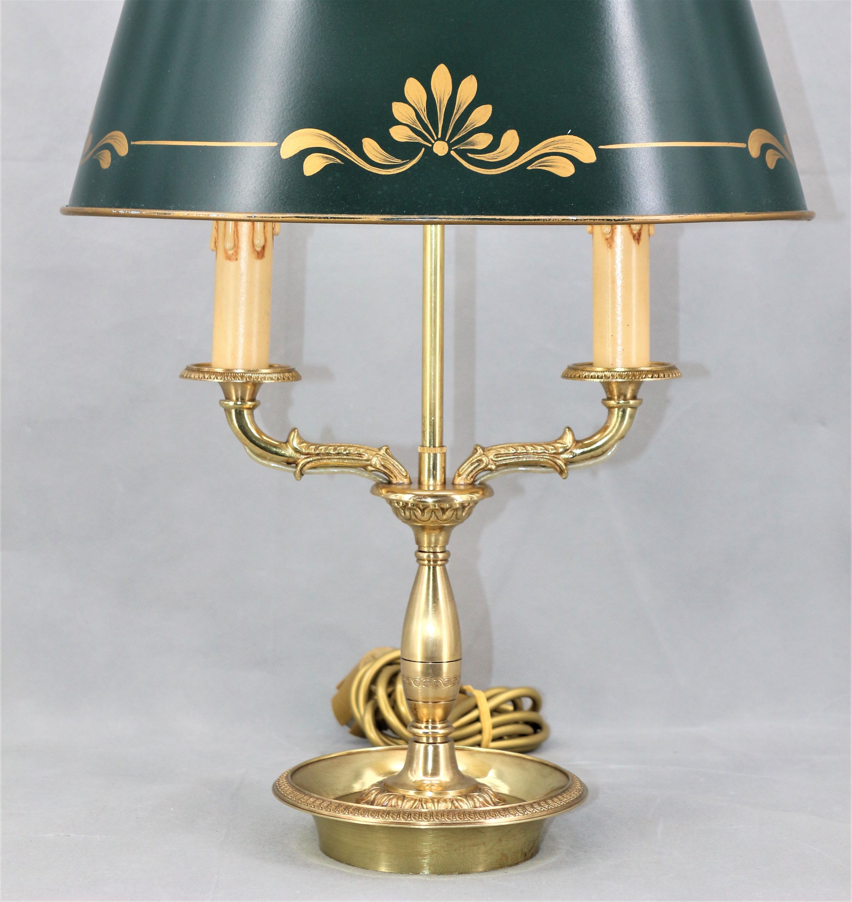 Hot water bottle lamp in solid bronze gilded empire style Lucien Gau
