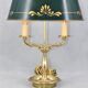 Hot water bottle lamp in solid bronze gilded empire style Lucien Gau