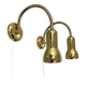 Brass flexible wall lamps, set of 2, 1960’s
