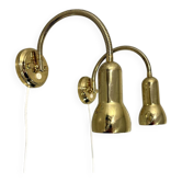 Appliques flexibles en laiton, lot de 2, années 1960