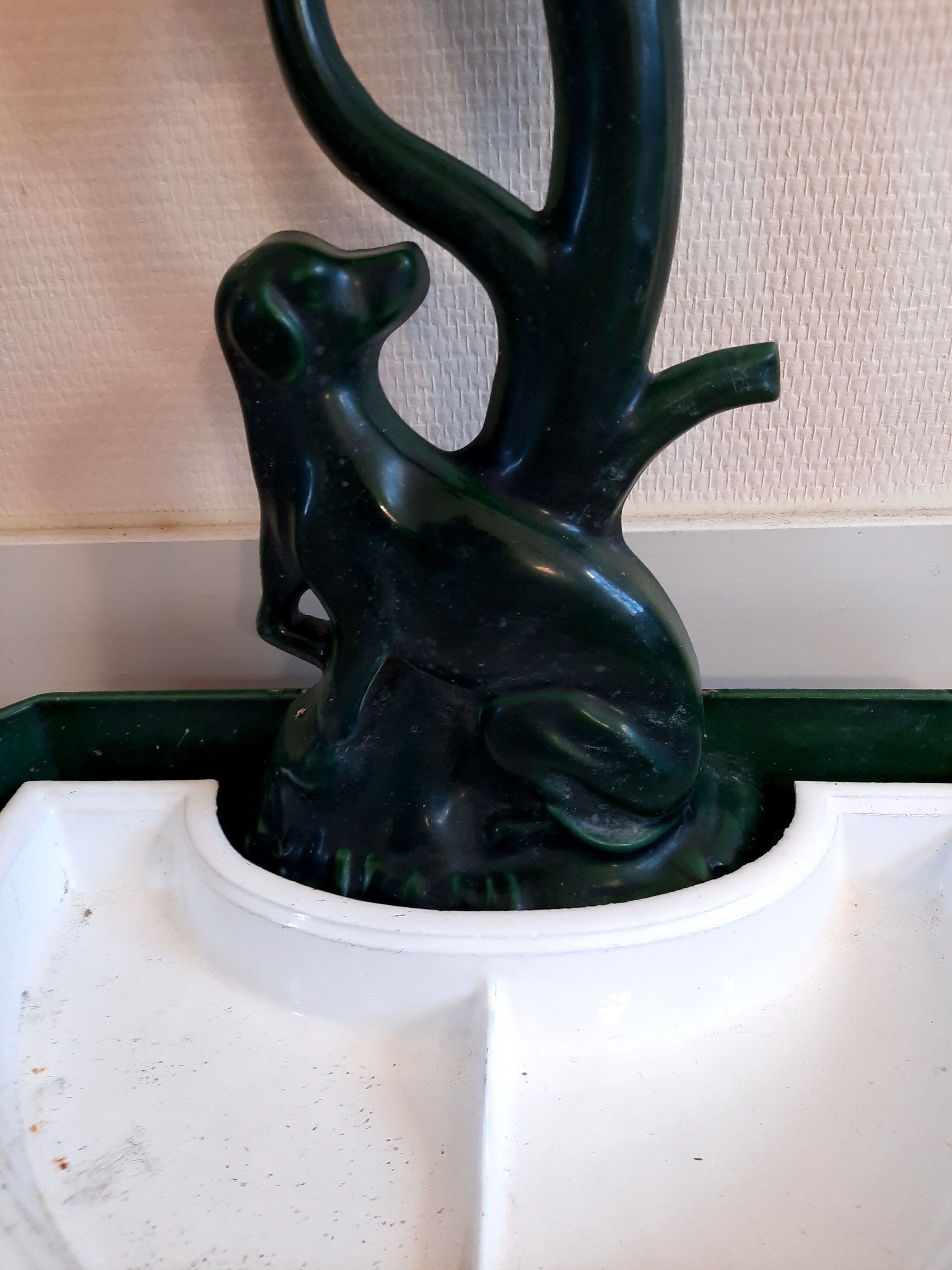 Enamelled cast iron umbrella door 30s