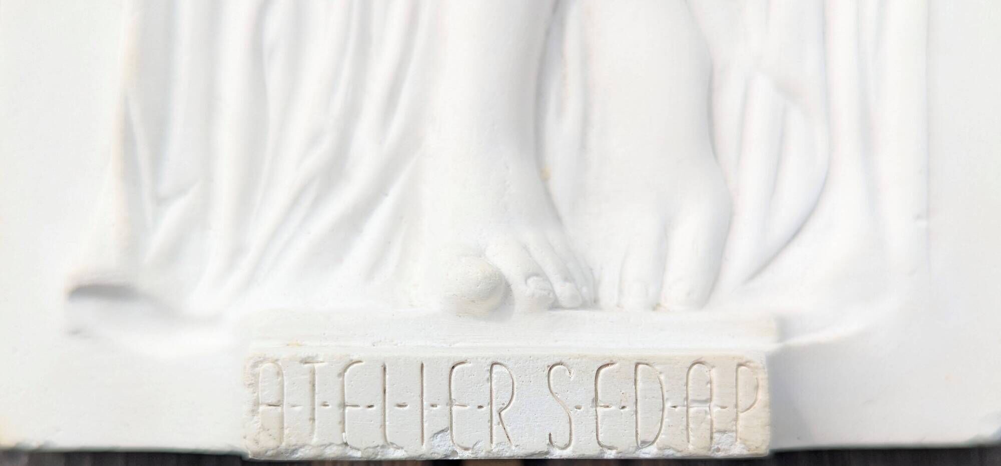 Plaster bas-relief of art Nymph of the Fountain of the Innocents by Jean Goujon