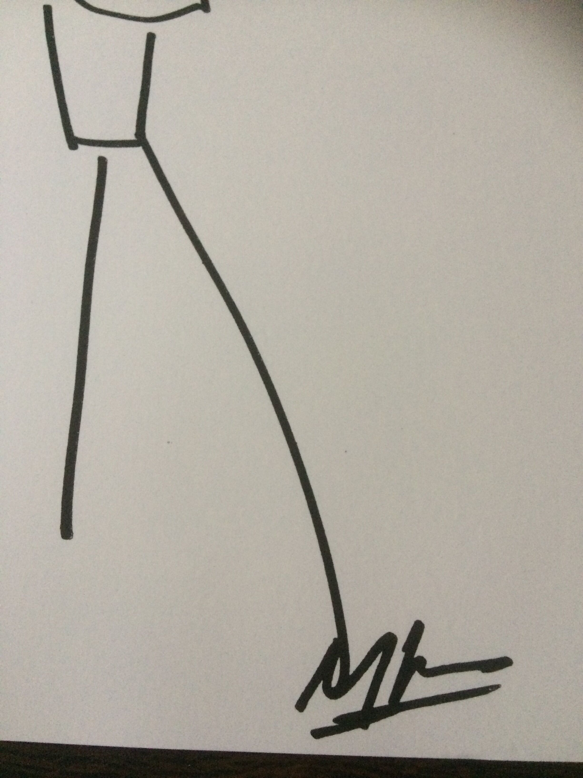 Illustration of Christian Dior press fashion from the 80s