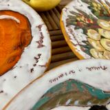 Glazed terracotta dessert plates