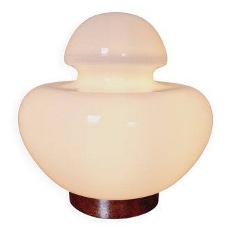 Space Age table lamp in white opaline, 1970s