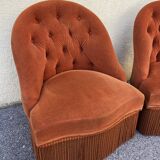 Pair of toad armchairs