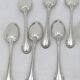 Ravinet d'Enfert 6 silver-plated moka spoons Minerva, Art Deco fluting