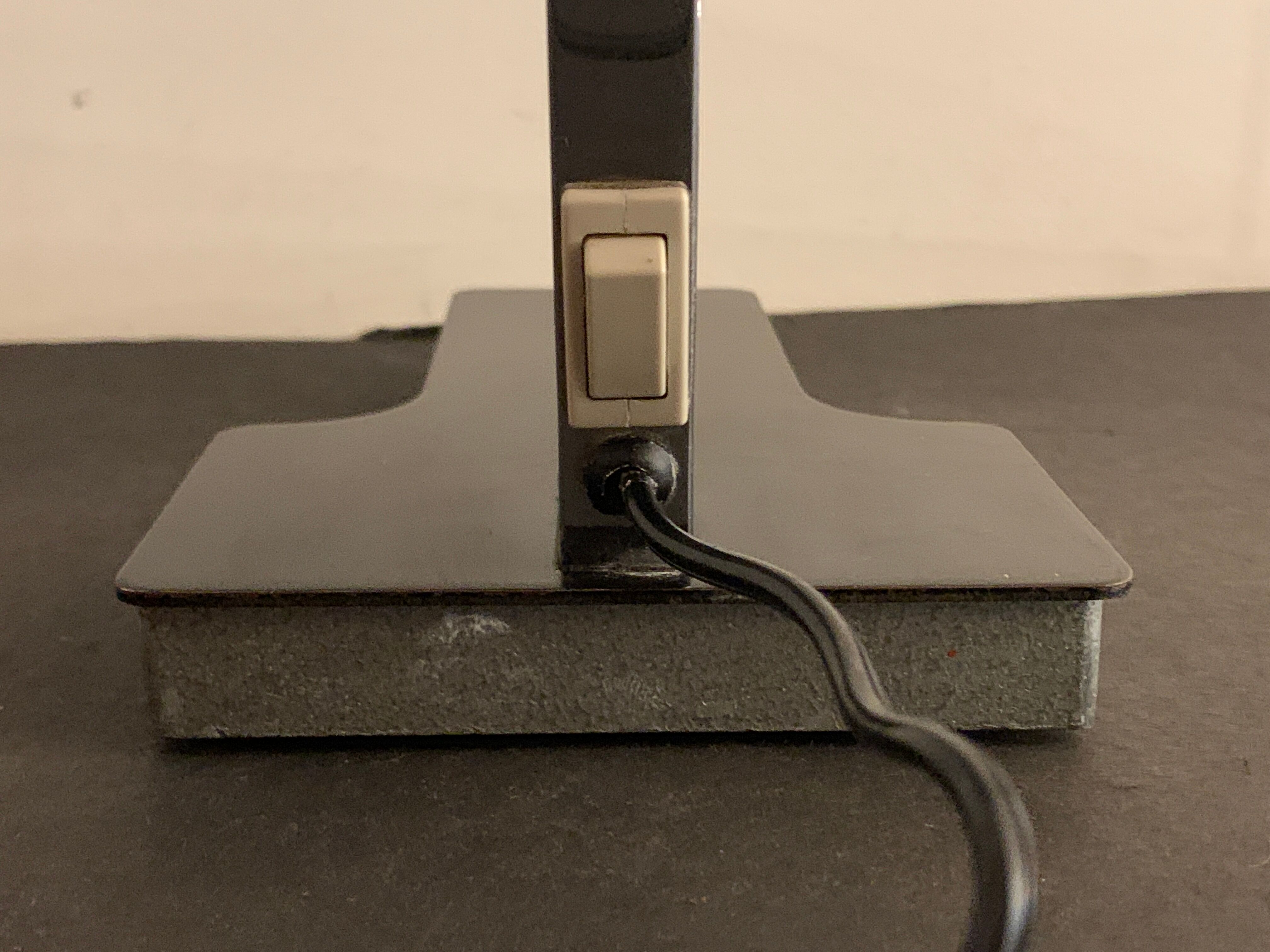 Adjustable Fase lamp, model Mini Fase in black metal, 1960