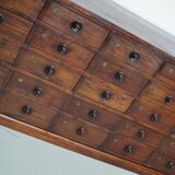 Very Large Antique Hardwood Apothecary Cabinet / Bank of Drawers, ca 1900