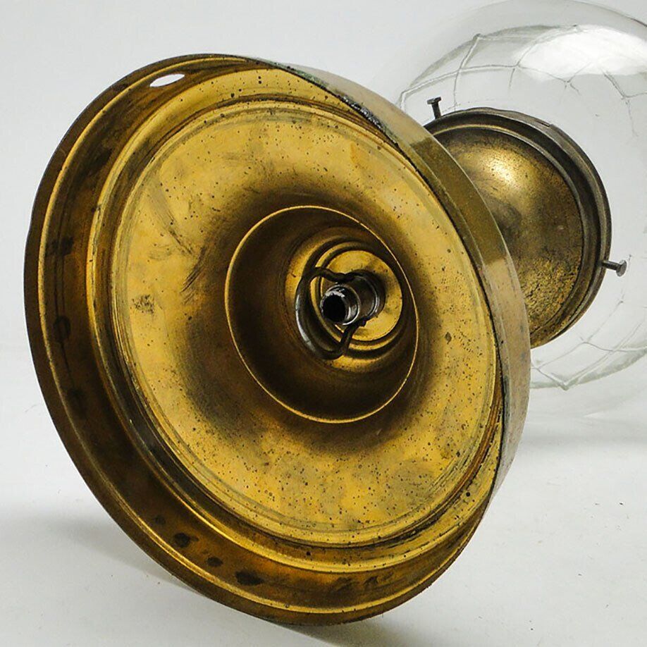 Lampe suspendue vintage en laiton, années 1930