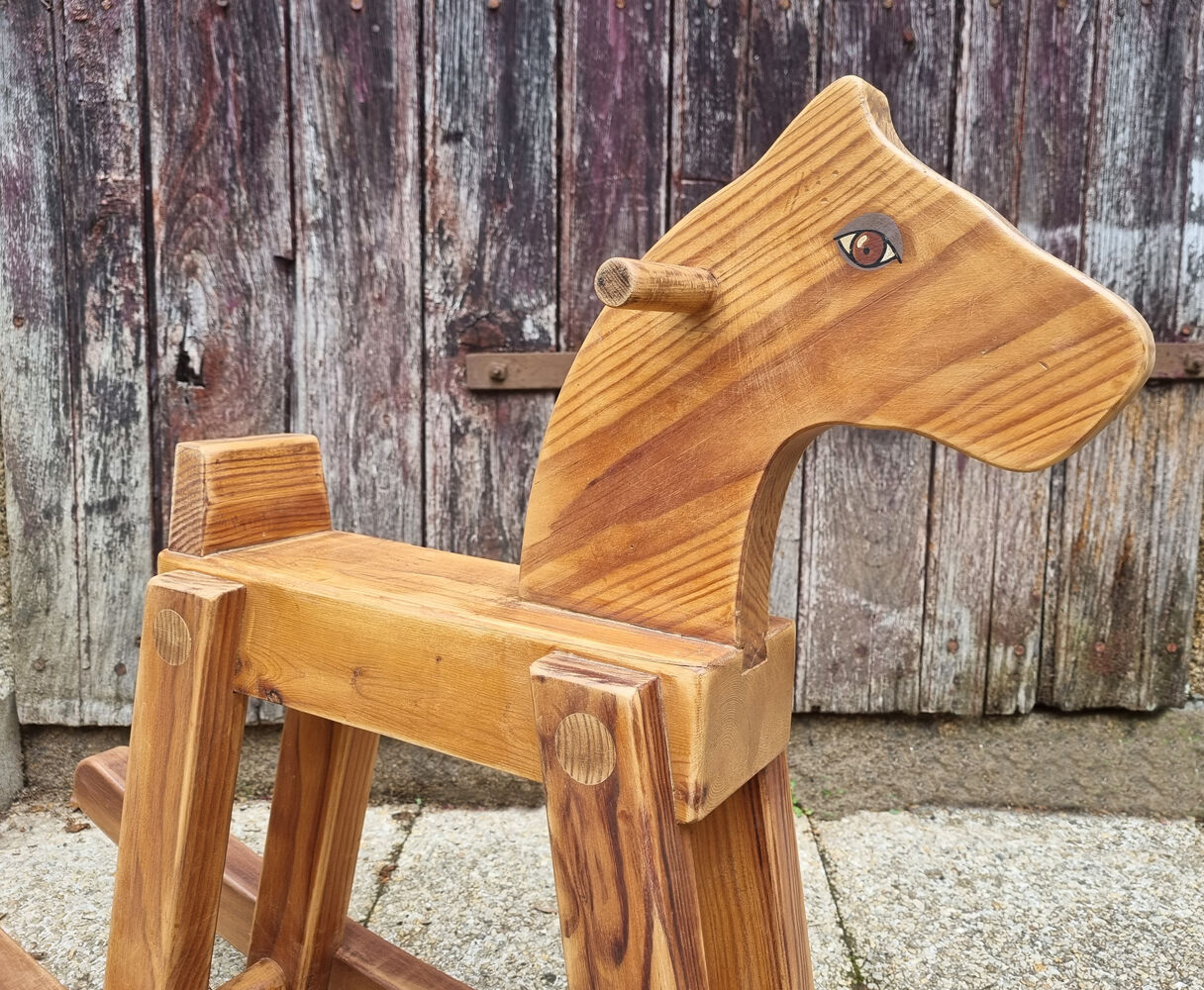 Vintage rocking wooden horse