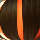 Large wooden veneer pendant lamp from the mid-20th century, 1960s