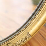 Mirror stucco, oval, gilded 48x59cm