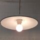 Industrial suspension in enamelled sheet metal and porcelain - mid 20th century