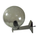 Glass and chrome wall light