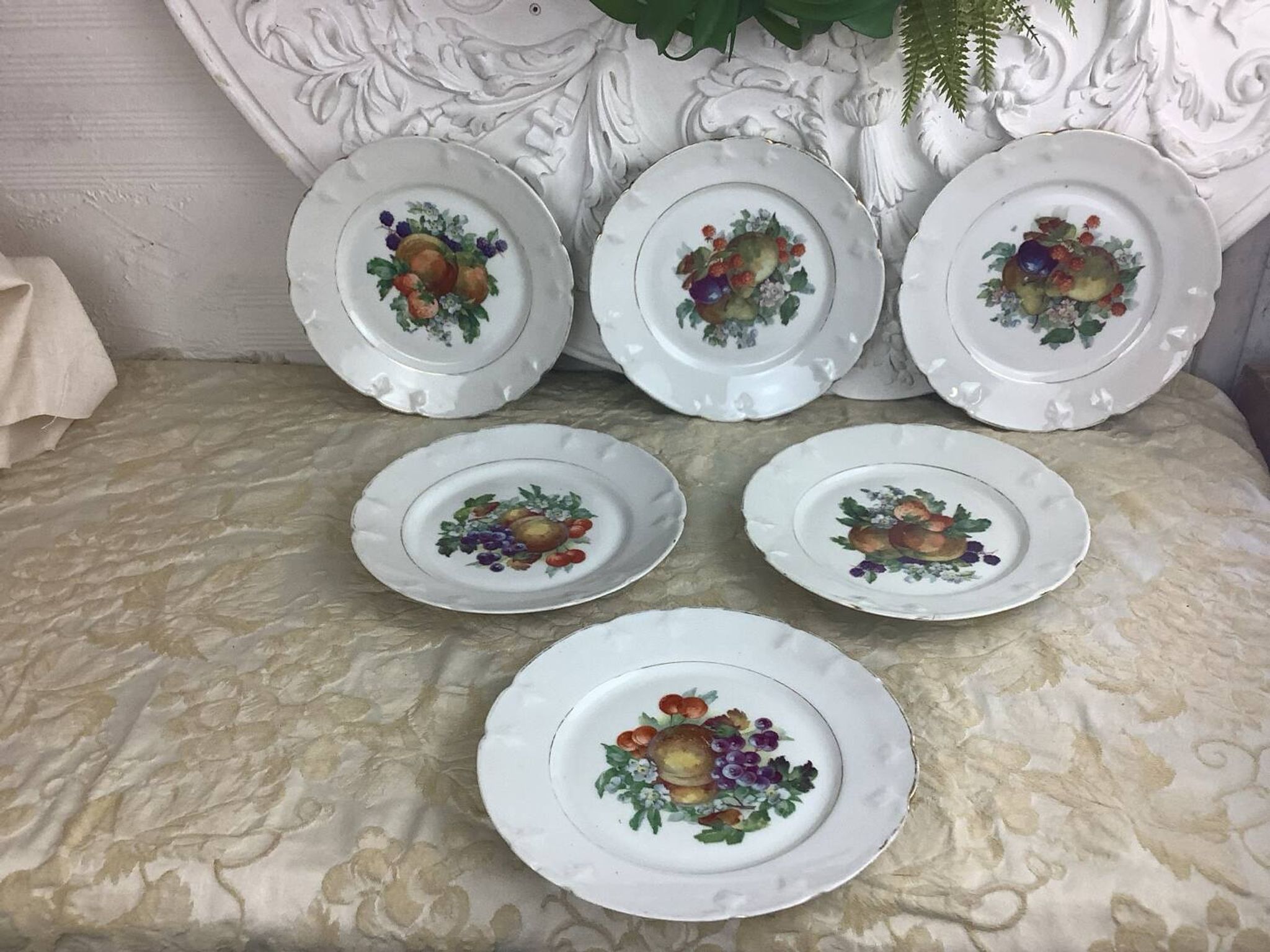 6 Assiettes à dessert Porcelaine Limoges