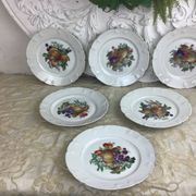 6 Assiettes à dessert Porcelaine Limoges