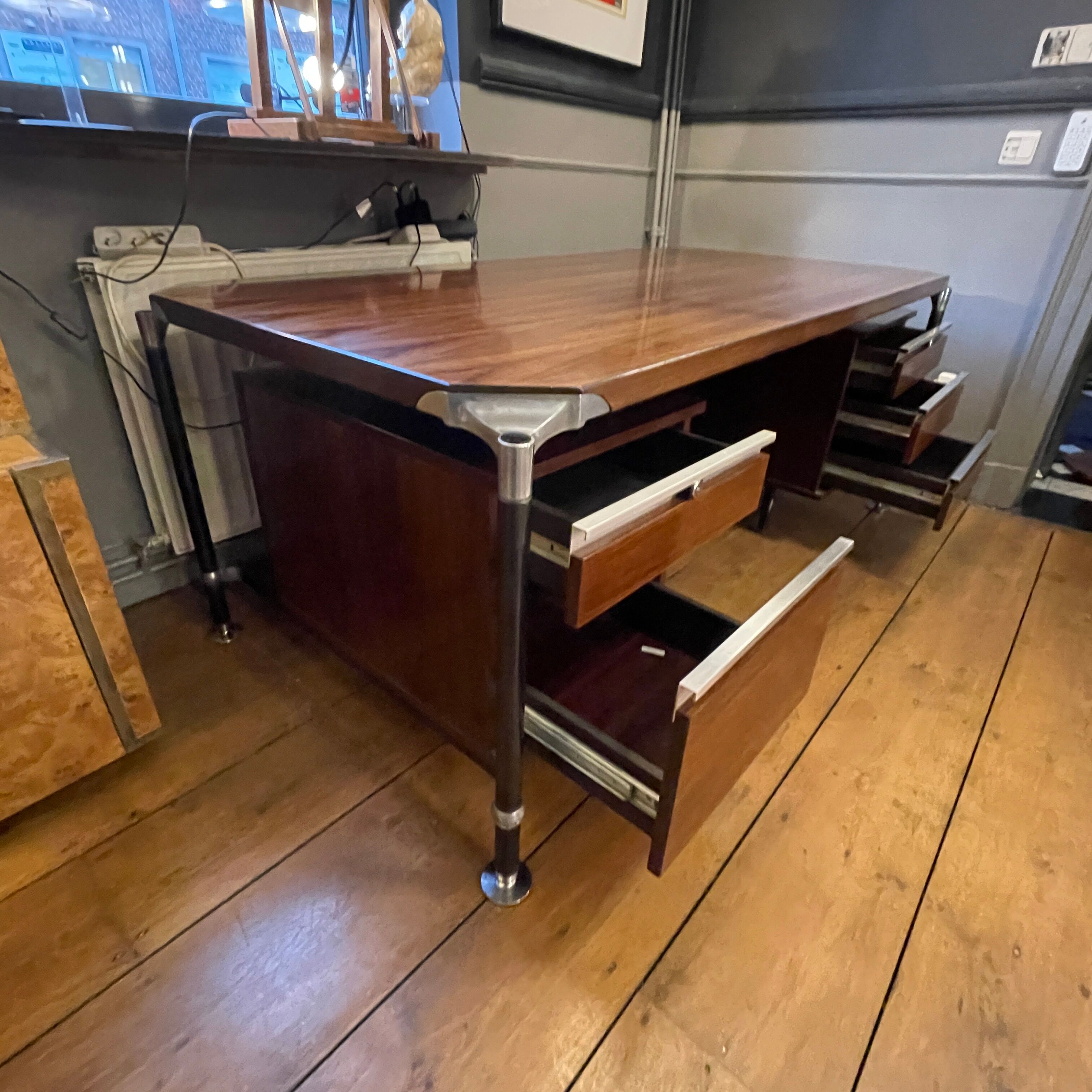 Vintage double box executive desk by Ico Parisi & Alexandro Ferrari for MIM, 1960s