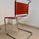 Lot 6 tubular chairs S33 design Mart Stam vintage cognac leather from the 70s