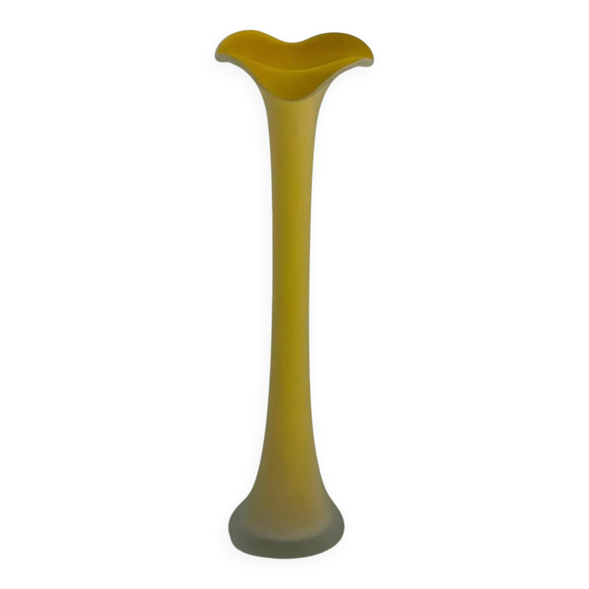 Vase années 70 en verre soufflé