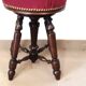 Napoleon III piano stool with four turned legs, restored from the period