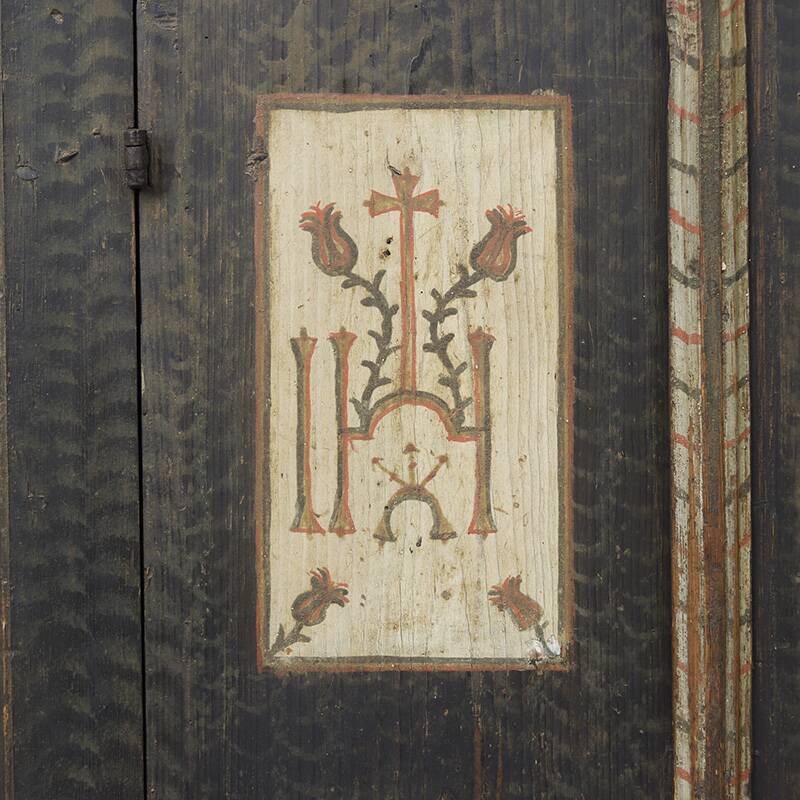 Painted Folk Art Bridal Cupboard 1794