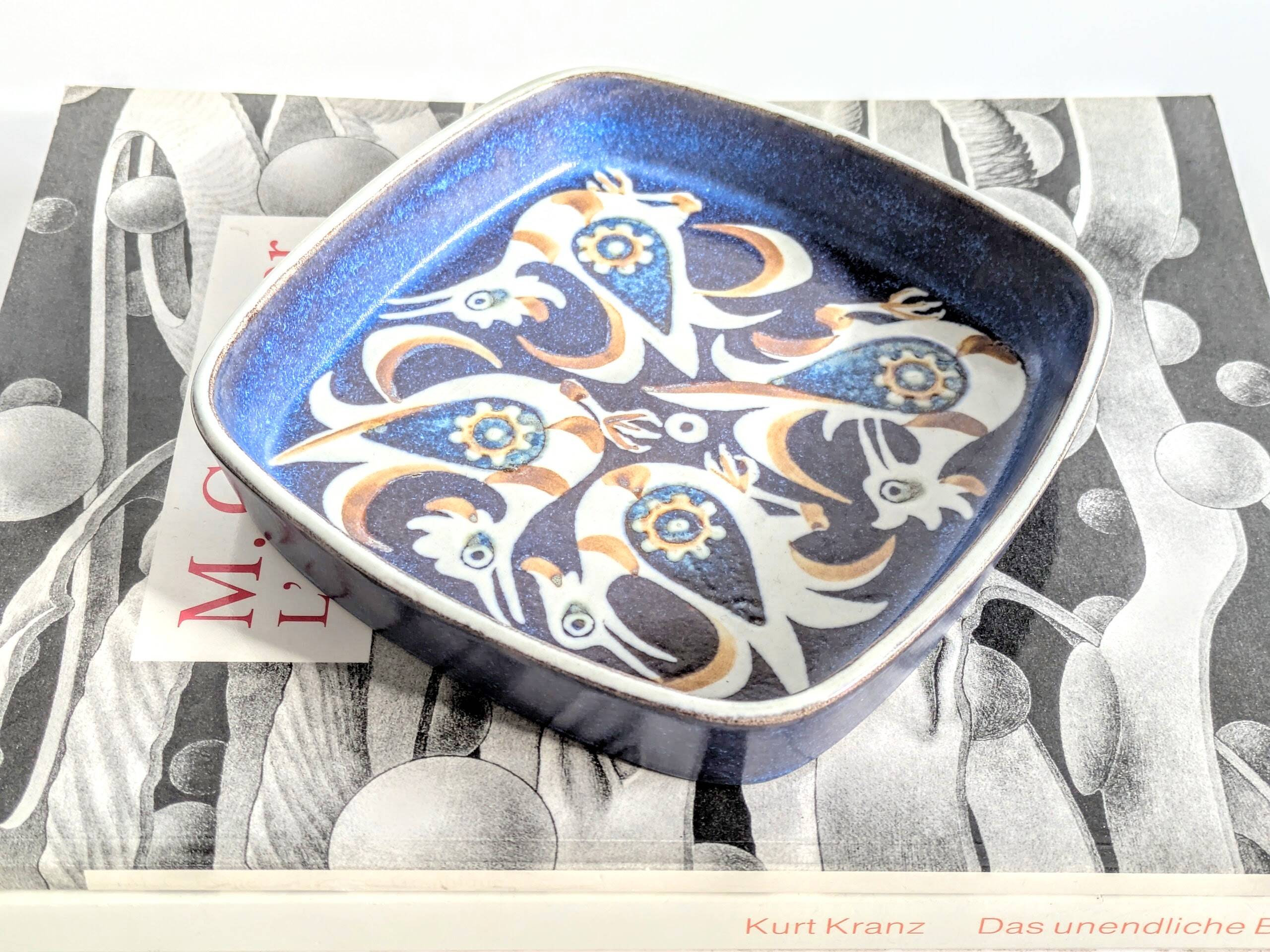 Royal Copenhagen Baca square bowl by Nils Thorsson, 1970s