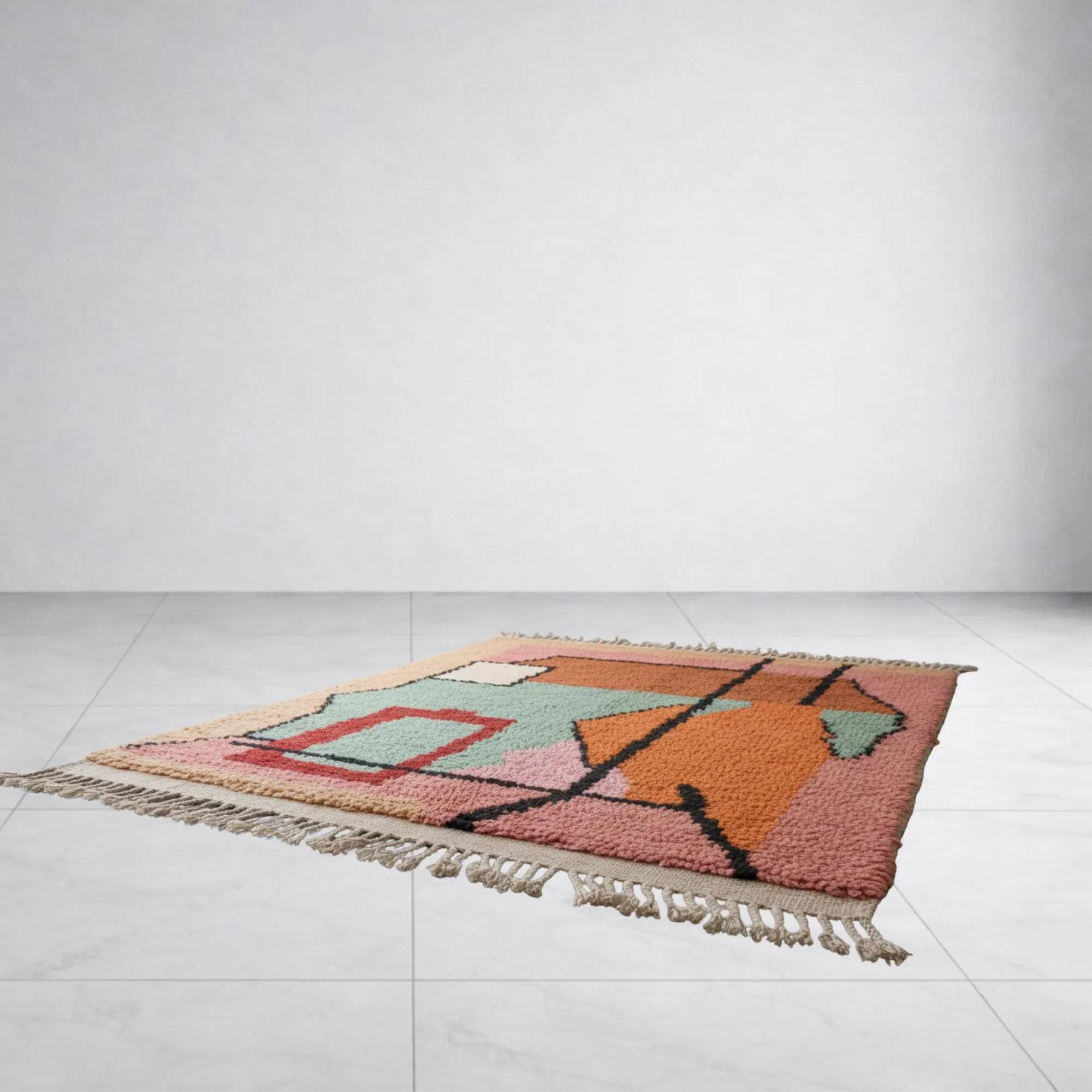 Large Moroccan wool rug 3 x 2 m