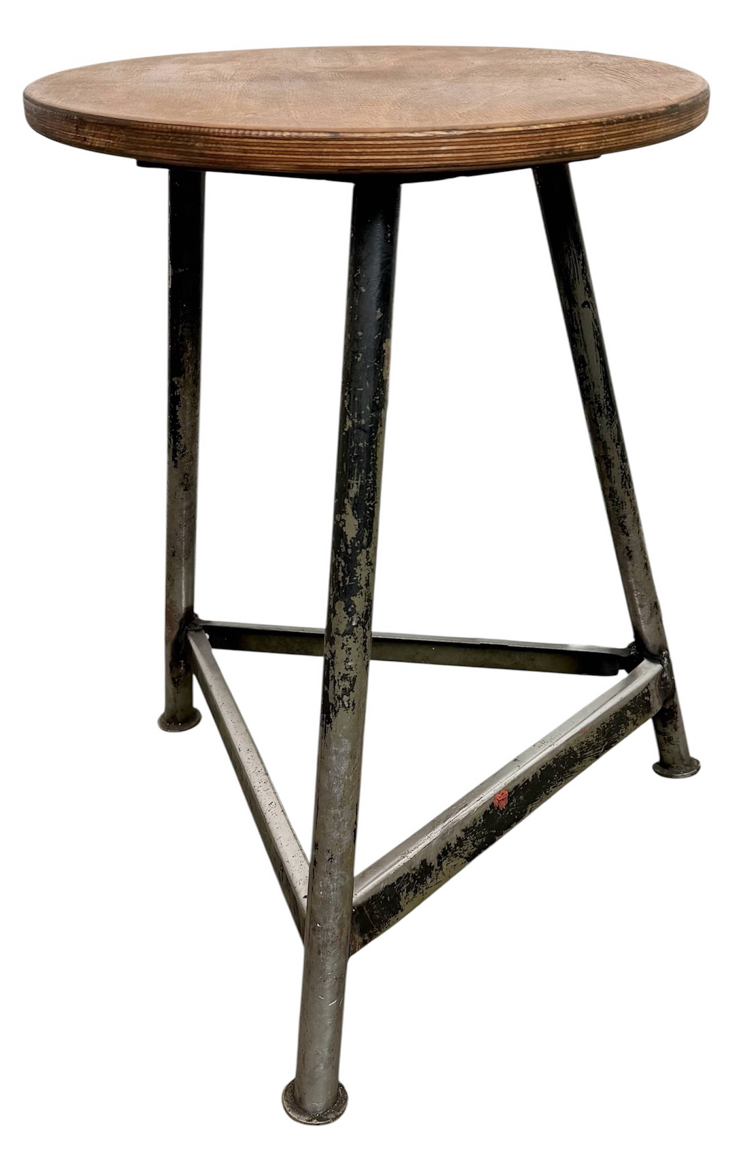 Black Industrial Workshop Stool, 1960s