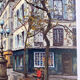 Ancient painting, Furstenberg Square, Paris, signed Saulin, 20th century