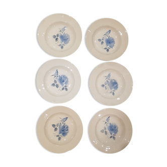 Set of 6 plates Digoin Sarreguemines model 35