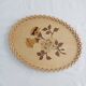 Plateau en bois, motif fleur