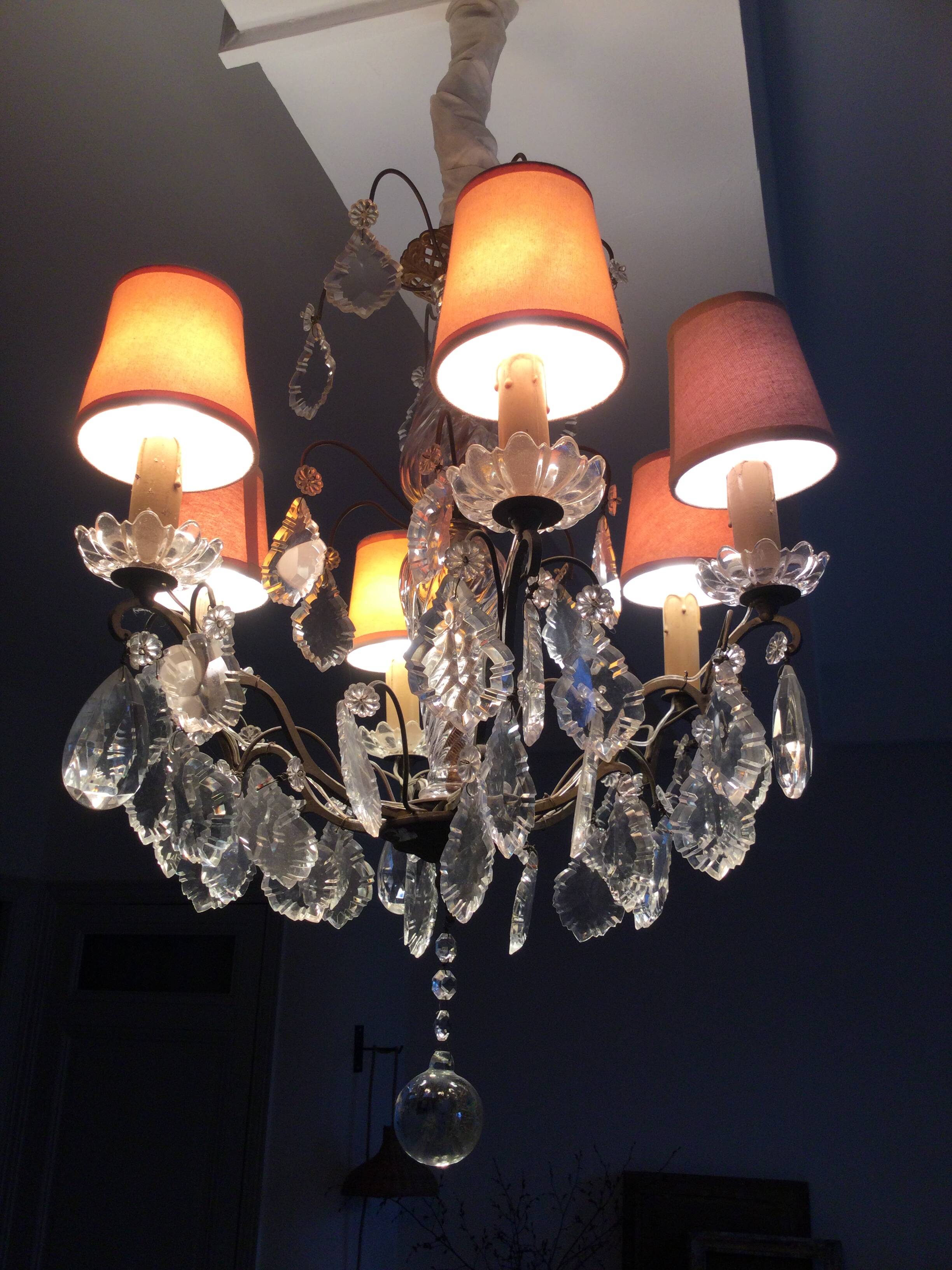 Antique chandelier with tassels