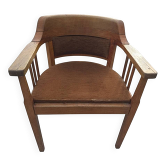 Fauteuil de bureau vintage en chêne
