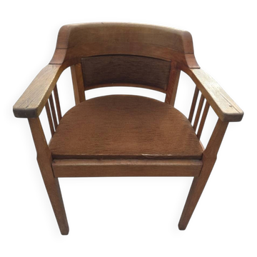 Fauteuil de bureau vintage en chêne