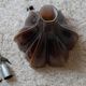 Vintage opaline pendant light in brown glass by Peill and Putzler