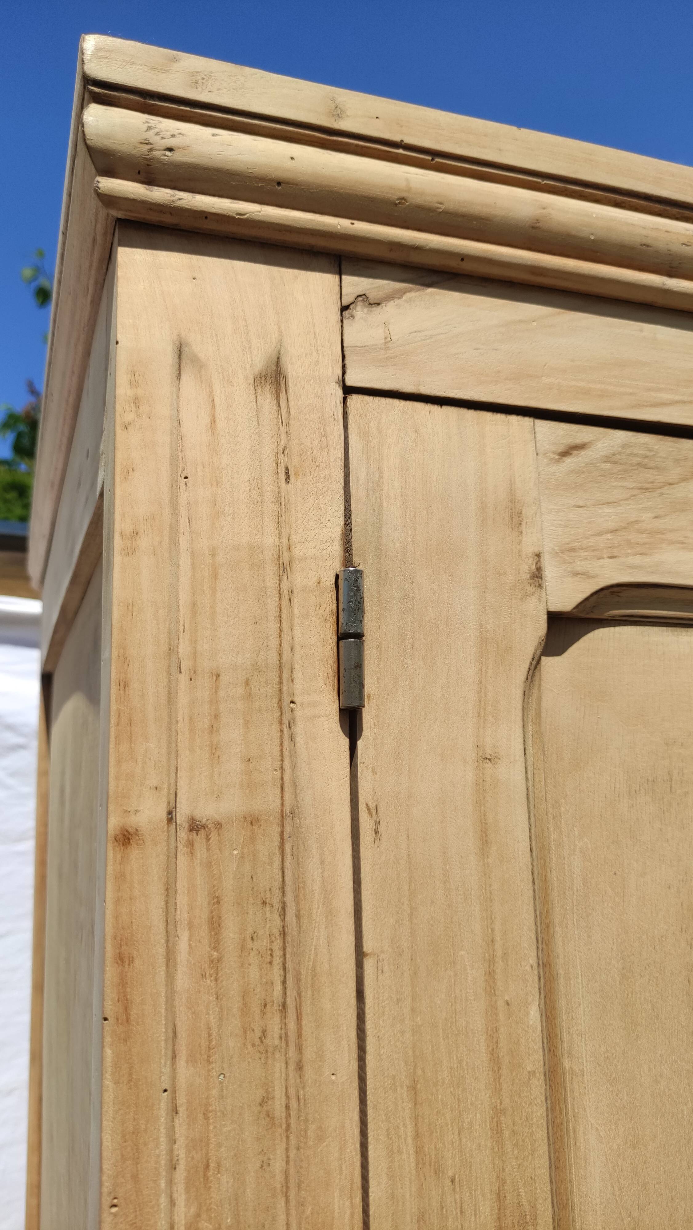 Parisian wardrobe in raw wood