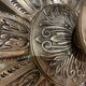 Art Deco ceiling light in bronze with 9 glass globes, France 1935