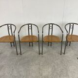 Post modern dining chairs and table, 1980s