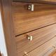 Enfilade by Robert DEBIEVE in mahogany veneer and brass, France 1950.