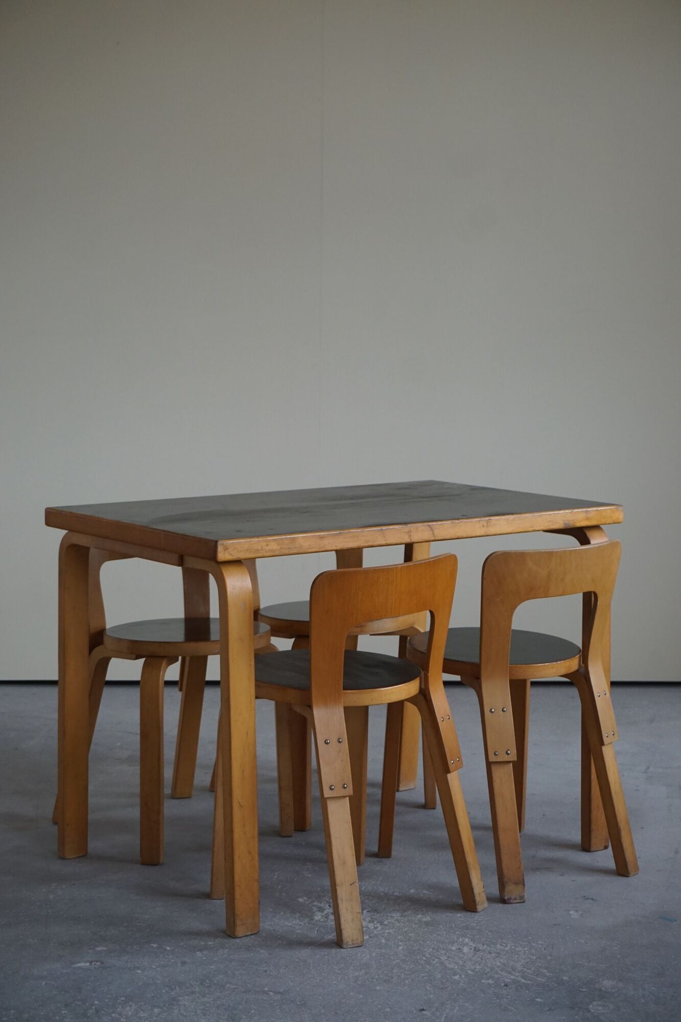 Model 65 dining chairs by Alvar Aalto for Artek, 1950