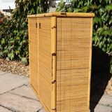 Two-door rattan sideboard by Dal Vera 1970
