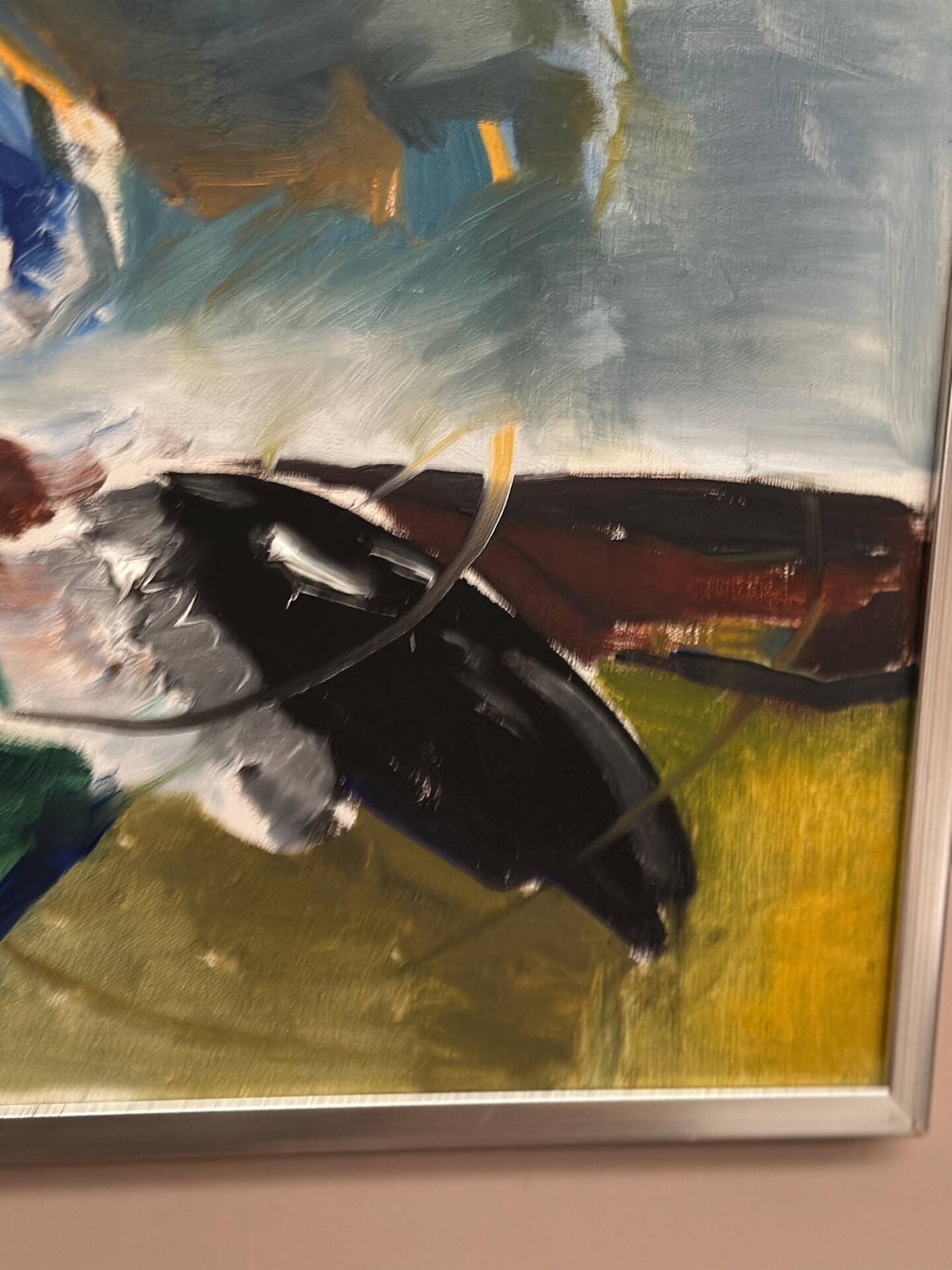 Huile sur toile originale suédoise – “Composition” par Holger Karlson