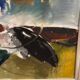 Huile sur toile originale suédoise – “Composition” par Holger Karlson